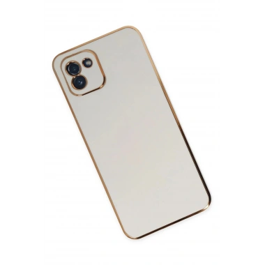Mey İthalat®  Samsung Galaxy A03 Kılıf Volet Silikon - Beyaz