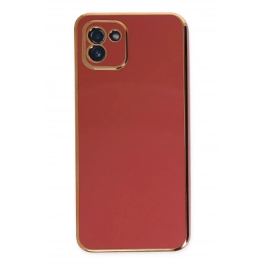 Mey İthalat®  Samsung Galaxy A03 Kılıf Volet Silikon - Kırmızı