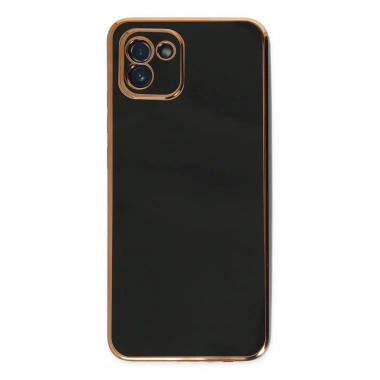 Mey İthalat®  Samsung Galaxy A03 Kılıf Volet Silikon - Siyah