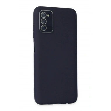 Mey İthalat® Samsung Galaxy A03S Kılıf Lansman Glass Kapak - Lacivert