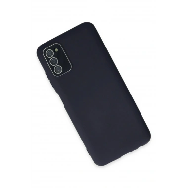 Mey İthalat® Samsung Galaxy A03S Kılıf Lansman Glass Kapak - Lacivert