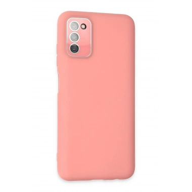 Mey İthalat® Samsung Galaxy A03S Kılıf Lansman Glass Kapak - Pembe