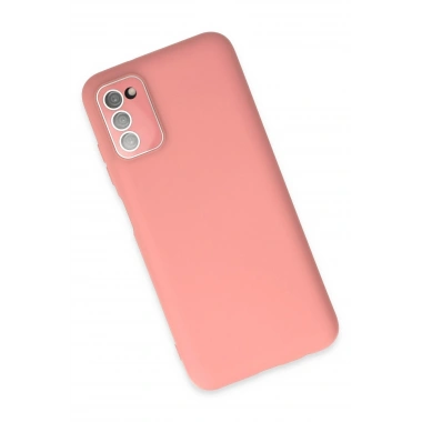 Mey İthalat® Samsung Galaxy A03S Kılıf Lansman Glass Kapak - Pembe