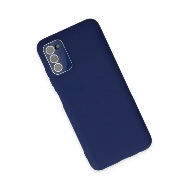 Mey İthalat®  Samsung Galaxy A03S Kılıf Lansman Glass Kapak - Sky Blue