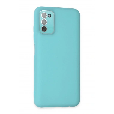 Mey İthalat®  Samsung Galaxy A03S Kılıf Lansman Glass Kapak - Turkuaz