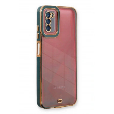 Mey İthalat® Samsung Galaxy A03S Kılıf Liva Lens Silikon - Yeşil