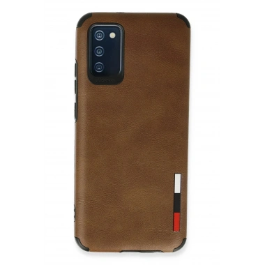 Mey İthalat® Samsung Galaxy A03S Kılıf Loop Deri Silikon - Kahverengi