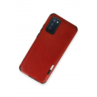 Mey İthalat® Samsung Galaxy A03S Kılıf Loop Deri Silikon - Kırmızı