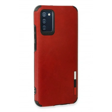 Mey İthalat® Samsung Galaxy A03S Kılıf Loop Deri Silikon - Kırmızı