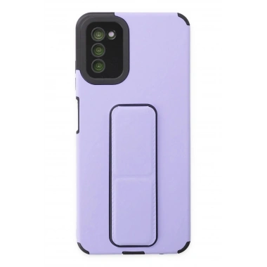 Mey İthalat® Samsung Galaxy A03S Kılıf Mega Standlı Silikon - Lila