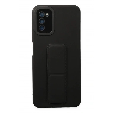 Mey İthalat® Samsung Galaxy A03S Kılıf Mega Standlı Silikon - Siyah