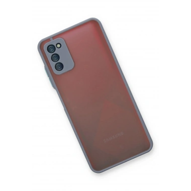 Mey İthalat®  Samsung Galaxy A03S Kılıf Montreal Silikon Kapak - Gri