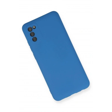 Mey İthalat®  Samsung Galaxy A03S Kılıf Nano içi Kadife Silikon - Mavi