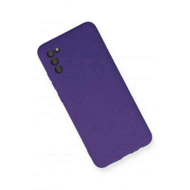 Mey İthalat®  Samsung Galaxy A03S Kılıf Nano içi Kadife Silikon - Mor
