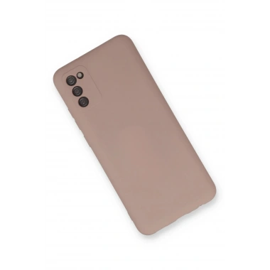 Mey İthalat®  Samsung Galaxy A03S Kılıf Nano içi Kadife Silikon - Pudra