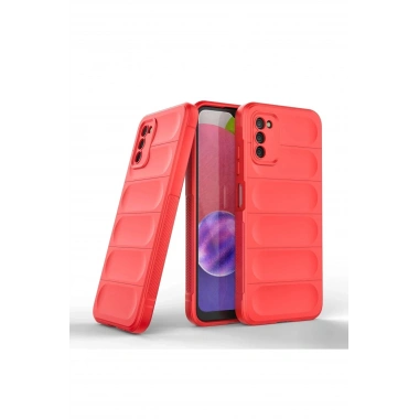 Mey İthalat®  Samsung Galaxy A03S Kılıf Optimum Silikon - Kırmızı