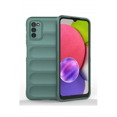 Mey İthalat®  Samsung Galaxy A03S Kılıf Optimum Silikon - Koyu Yeşil