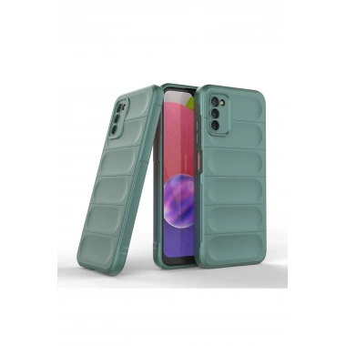Mey İthalat®  Samsung Galaxy A03S Kılıf Optimum Silikon - Koyu Yeşil