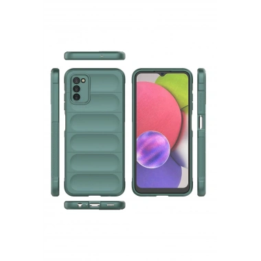 Mey İthalat®  Samsung Galaxy A03S Kılıf Optimum Silikon - Koyu Yeşil