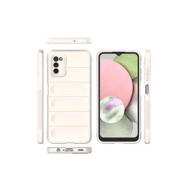 Mey İthalat®  Samsung Galaxy A03S Kılıf Optimum Silikon - Krem