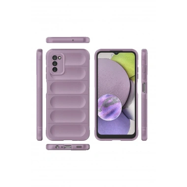 Mey İthalat®  Samsung Galaxy A03S Kılıf Optimum Silikon - Mor