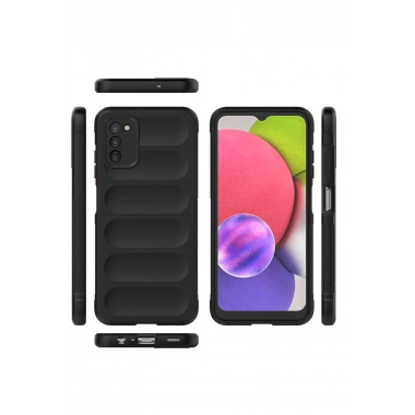 Mey İthalat®  Samsung Galaxy A03S Kılıf Optimum Silikon - Siyah