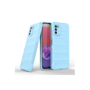 Mey İthalat®  Samsung Galaxy A03S Kılıf Optimum Silikon - Sky Blue