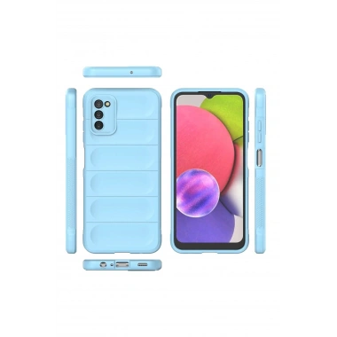Mey İthalat®  Samsung Galaxy A03S Kılıf Optimum Silikon - Sky Blue