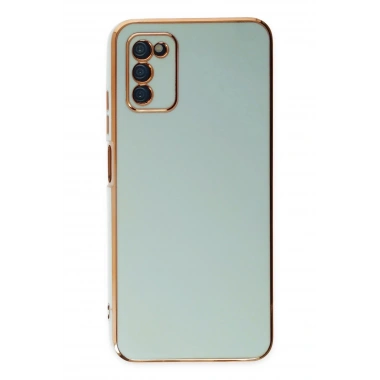 Mey İthalat®  Samsung Galaxy A03S Kılıf Volet Silikon - Açık Yeşil