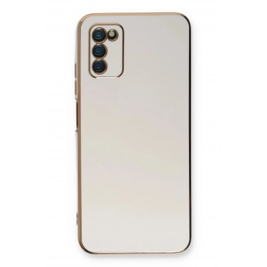 Mey İthalat®  Samsung Galaxy A03S Kılıf Volet Silikon - Beyaz