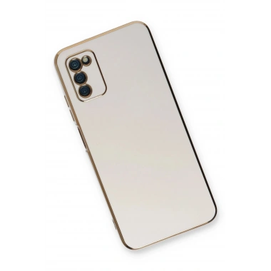 Mey İthalat®  Samsung Galaxy A03S Kılıf Volet Silikon - Beyaz