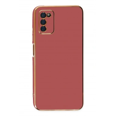 Mey İthalat®  Samsung Galaxy A03S Kılıf Volet Silikon - Kırmızı