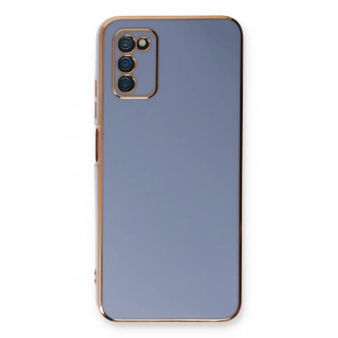 Mey İthalat®  Samsung Galaxy A03S Kılıf Volet Silikon - Mavi