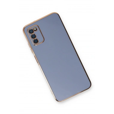 Mey İthalat®  Samsung Galaxy A03S Kılıf Volet Silikon - Mavi