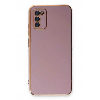 Mey İthalat®  Samsung Galaxy A03S Kılıf Volet Silikon - Mor