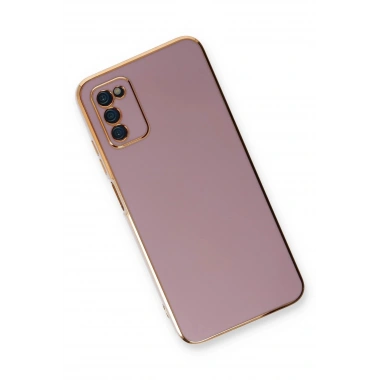 Mey İthalat®  Samsung Galaxy A03S Kılıf Volet Silikon - Mor
