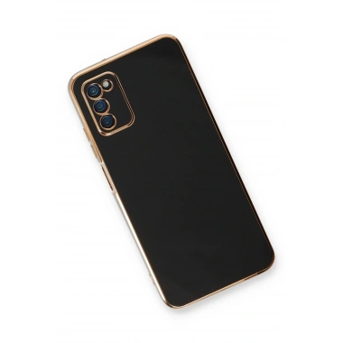 Mey İthalat®  Samsung Galaxy A03S Kılıf Volet Silikon - Siyah