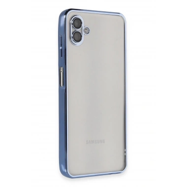 Mey İthalat®  Samsung Galaxy A04 Kılıf  Lensli Silikon - Açık Mavi