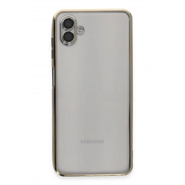 Mey İthalat®  Samsung Galaxy A04 Kılıf  Lensli Silikon - Gold