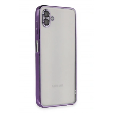 Mey İthalat®  Samsung Galaxy A04 Kılıf  Lensli Silikon - Mor