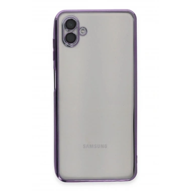 Mey İthalat®  Samsung Galaxy A04 Kılıf  Lensli Silikon - Mor