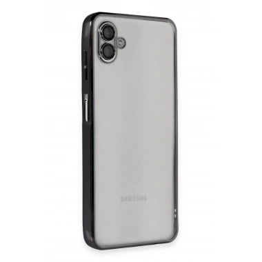 Mey İthalat®  Samsung Galaxy A04 Kılıf  Lensli Silikon - Siyah