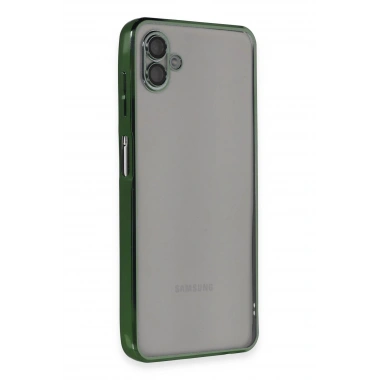 Mey İthalat®  Samsung Galaxy A04 Kılıf  Lensli Silikon - Yeşil
