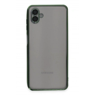 Mey İthalat®  Samsung Galaxy A04 Kılıf  Lensli Silikon - Yeşil