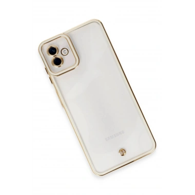 Mey İthalat® Samsung Galaxy A04 Kılıf Liva Lens Silikon - Beyaz
