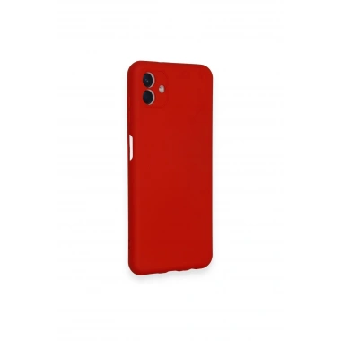 Mey İthalat®  Samsung Galaxy A04 Kılıf Nano içi Kadife Silikon - Kırmızı