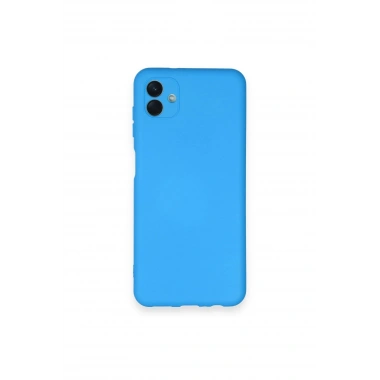 Mey İthalat®  Samsung Galaxy A04 Kılıf Nano içi Kadife Silikon - Mavi