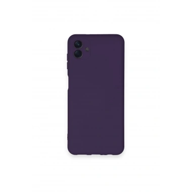 Mey İthalat®  Samsung Galaxy A04 Kılıf Nano içi Kadife Silikon - Mor