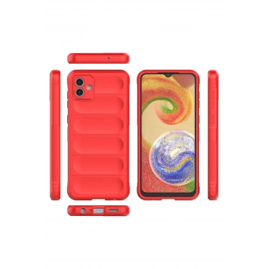 Mey İthalat®  Samsung Galaxy A04 Kılıf Optimum Silikon - Kırmızı