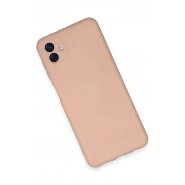Mey İthalat®  Samsung Galaxy A04E Kılıf Nano içi Kadife Silikon - Pudra